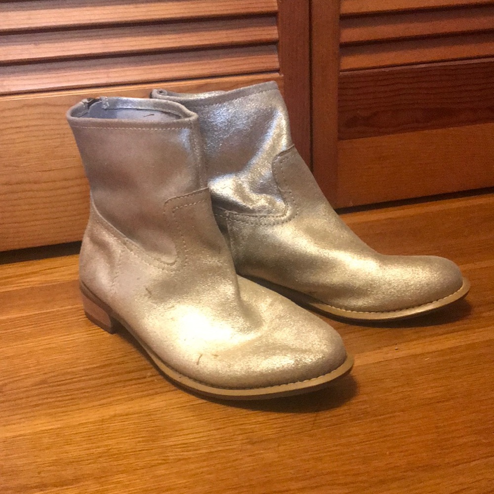 Gold ankle boots